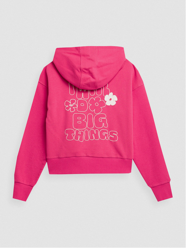 4F Dievčenská bavlnená mikina