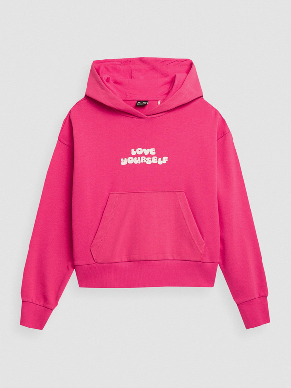 4F Dievčenská bavlnená mikina