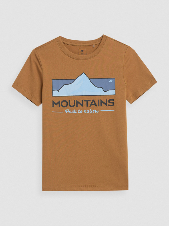 4F Chlapčenské bavlnené tričko