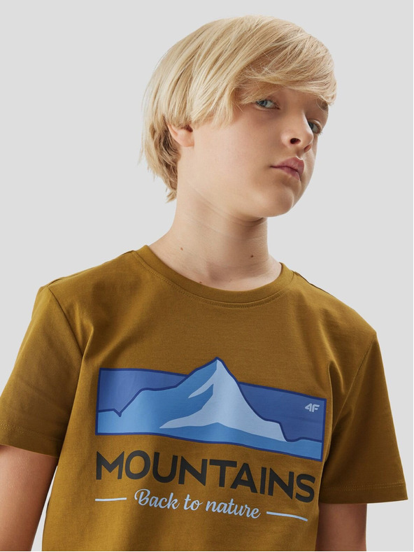 4F Chlapčenské bavlnené tričko
