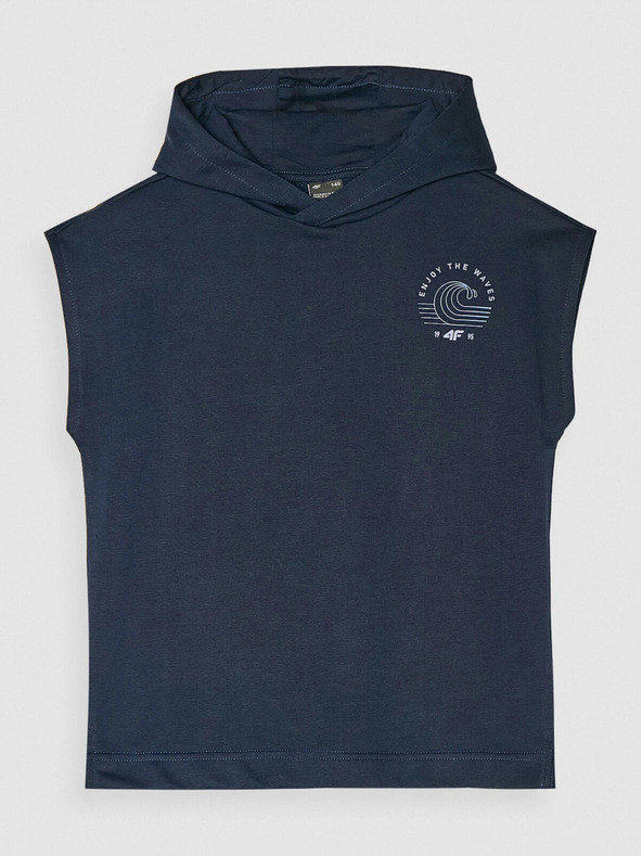 4F Chlapčenská mikina bez rukávov s kapucňou 4F