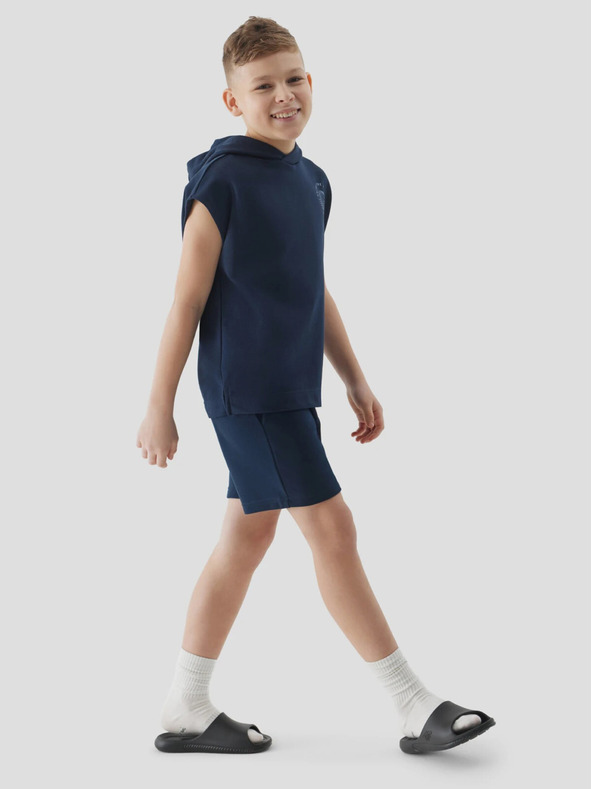 4F Chlapčenská mikina bez rukávov s kapucňou 4F