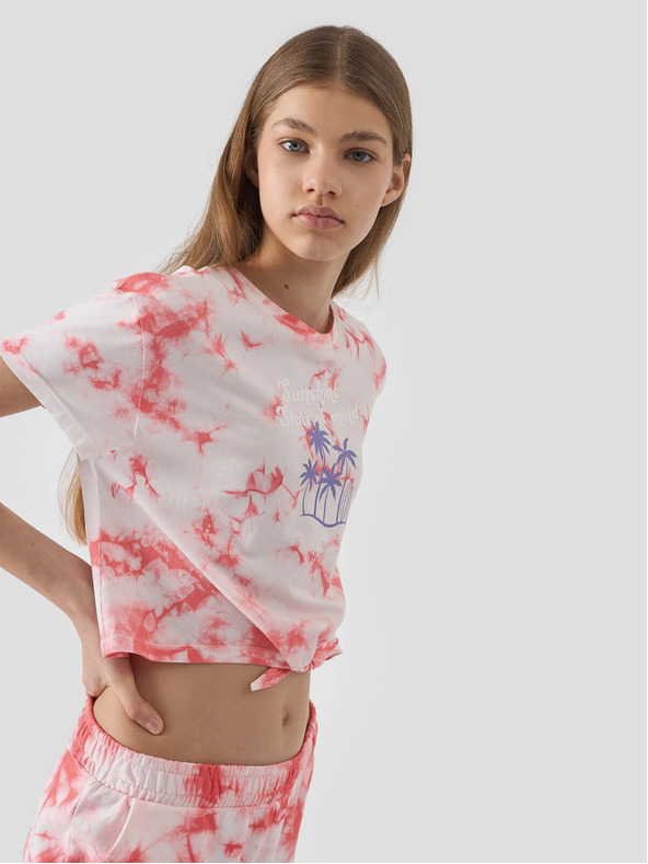 4F Dievčenské tričko s potlačou 4F