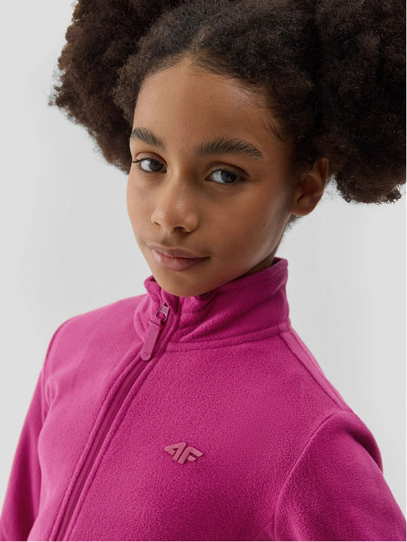 4F Dievčenský fleece so stojačikom regular 4F