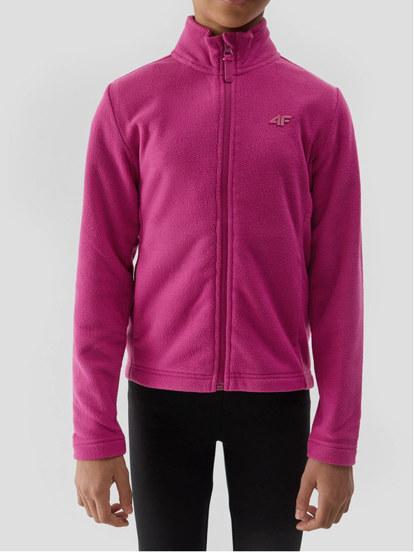4F Dievčenský fleece so stojačikom regular 4F