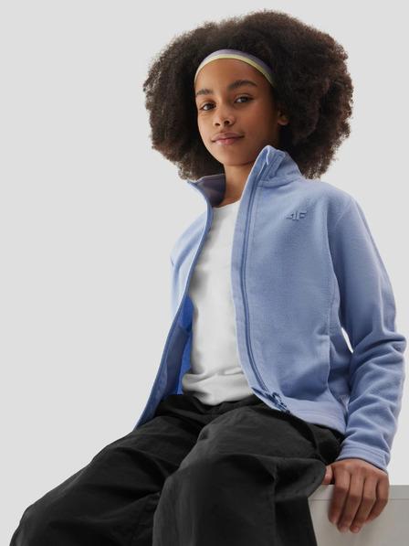 4F Dievčenský fleece so stojačikom regular 4F