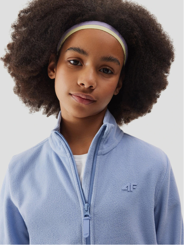 4F Dievčenský fleece so stojačikom regular 4F