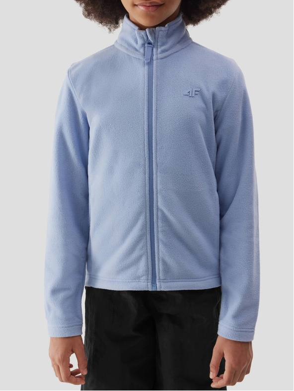 4F Dievčenský fleece so stojačikom regular 4F