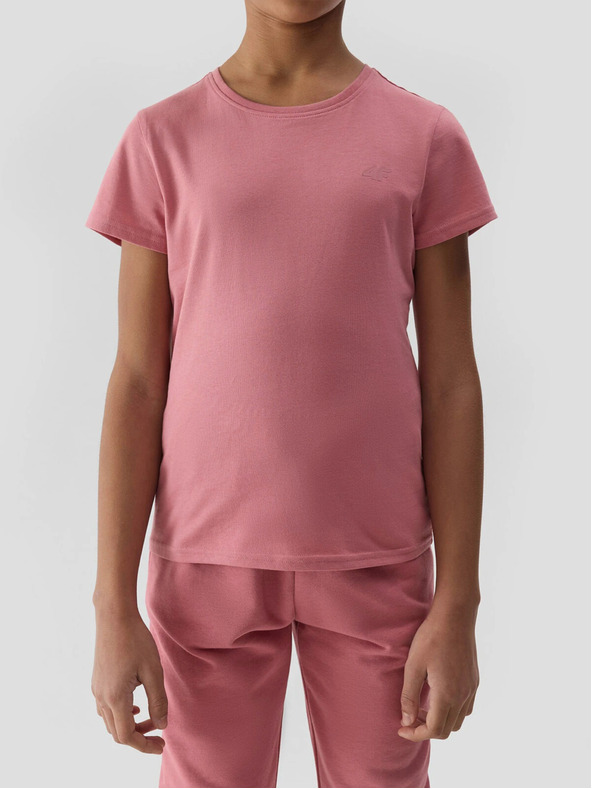 4F Dievčenské hladké tričko 4F