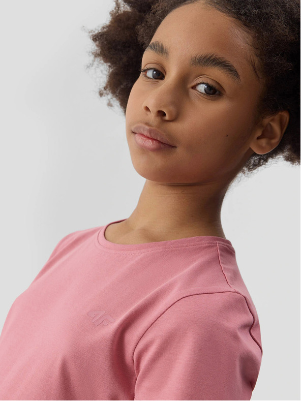 4F Dievčenské hladké tričko 4F