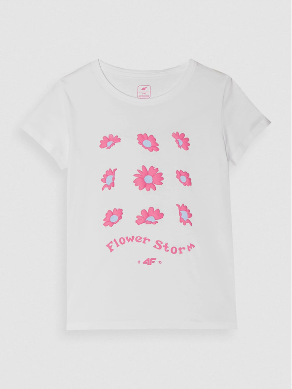 4F Dievčenské tričko z organickej bavlny 4F