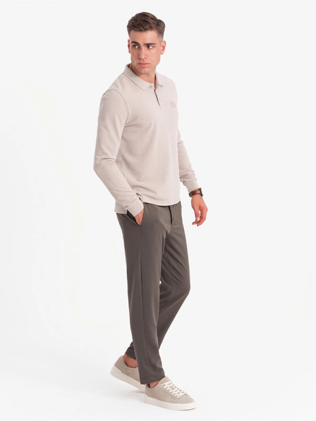 Ombre Clothing Pánske polo tričko s dlhým rukávom Ombre Oblečenie