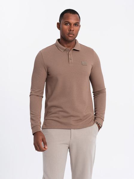 Ombre Clothing Pánske polo tričko s dlhým rukávom Ombre Oblečenie