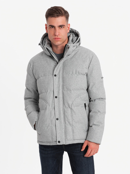Ombre Clothing Pánska bunda s kapucňou Ombre Oblečenie