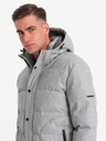 Ombre Clothing Pánska bunda s kapucňou Ombre Oblečenie