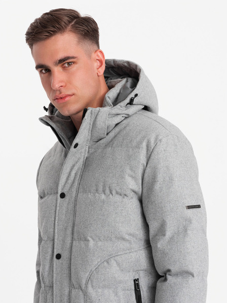 Ombre Clothing Pánska bunda s kapucňou Ombre Oblečenie