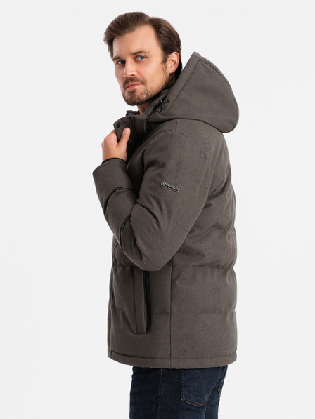 Ombre Clothing Pánska bunda s kapucňou Ombre Oblečenie