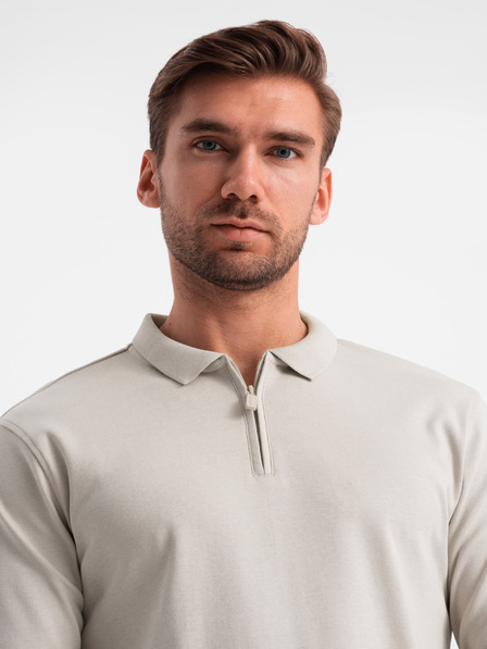 Ombre Clothing Pánske polo tričko s dlhým rukávom Ombre Oblečenie