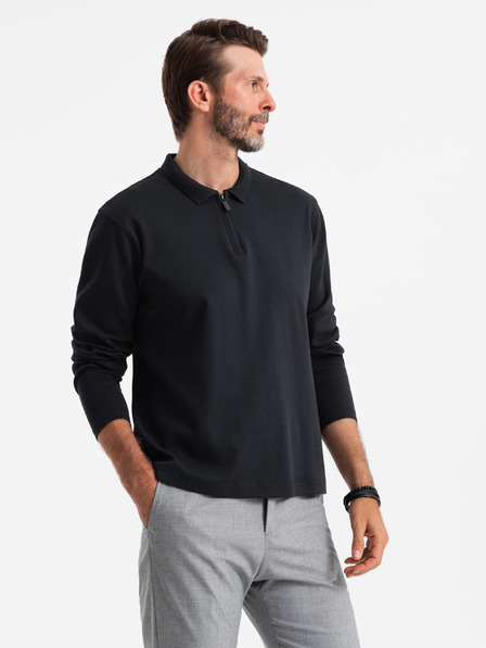 Ombre Clothing Pánske polo tričko s dlhým rukávom Ombre Oblečenie
