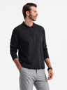 Ombre Clothing Pánske polo tričko s dlhým rukávom Ombre Oblečenie