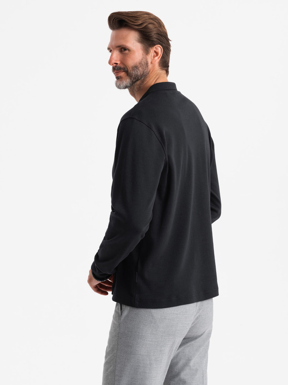 Ombre Clothing Pánske polo tričko s dlhým rukávom Ombre Oblečenie