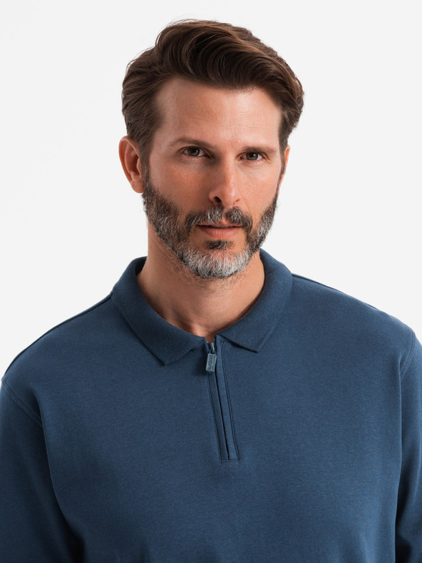 Ombre Clothing Pánske polo tričko s dlhým rukávom Ombre Oblečenie