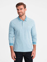 Ombre Clothing Pánske polo tričko s dlhým rukávom Ombre Oblečenie