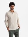 Ombre Clothing Pánske polo tričko s dlhým rukávom Ombre Oblečenie