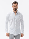 Ombre Clothing Pánska pletená košeľa s úzkymi rukávmi Ombre oblečenie