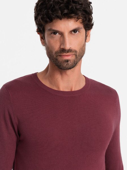 Ombre Clothing Klasický pánsky sveter s okrúhlym výstrihom Oblečenie Ombre