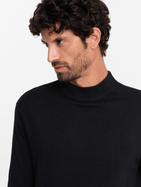 Ombre Clothing Pánsky pletený polovičný rolák s viskózou Ombre oblečenie