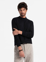Ombre Clothing Pánsky pletený polovičný rolák s viskózou Ombre oblečenie