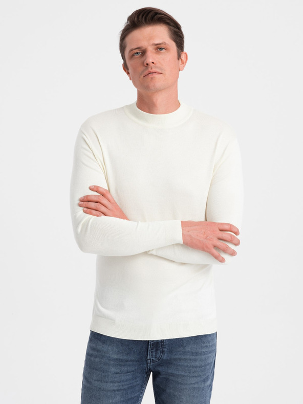 Ombre Clothing Pánsky pletený polovičný rolák s viskózou Ombre oblečenie