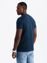 Ombre Clothing Pánske bavlnené tričko s jemnou výšivkou Ombre Oblečenie