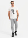 Ombre Clothing Pánske bavlnené tričko s jemnou výšivkou Ombre Oblečenie