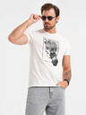 Ombre Clothing Pánske bavlnené tričko s jemnou výšivkou Ombre Oblečenie