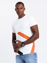 Ombre Clothing Pánske bavlnené tričko s jemnou výšivkou Ombre Oblečenie