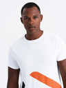 Ombre Clothing Pánske bavlnené tričko s jemnou výšivkou Ombre Oblečenie