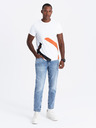 Ombre Clothing Pánske bavlnené tričko s jemnou výšivkou Ombre Oblečenie