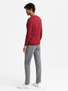 Ombre Clothing Elegantný pánsky sveter BASIC s výstrihom v tvare písmena V. Oblečenie v tvare písmena V