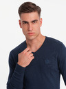 Ombre Clothing Elegantný pánsky sveter BASIC s výstrihom v tvare písmena V. Oblečenie v tvare písmena V
