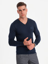 Ombre Clothing Elegantný pánsky sveter BASIC s výstrihom v tvare písmena V. Oblečenie v tvare písmena V