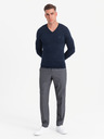 Ombre Clothing Elegantný pánsky sveter BASIC s výstrihom v tvare písmena V. Oblečenie v tvare písmena V