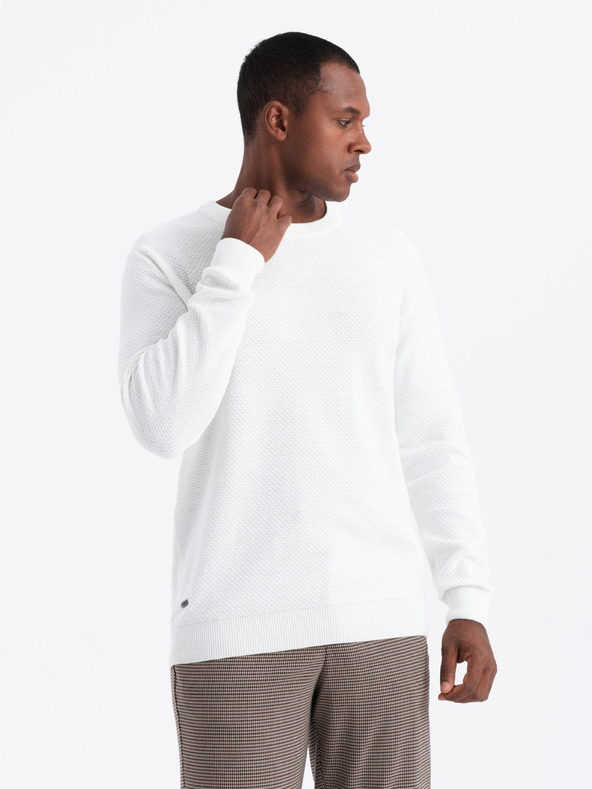Ombre Clothing Pánsky pletený sveter Diamond Ombre Oblečenie