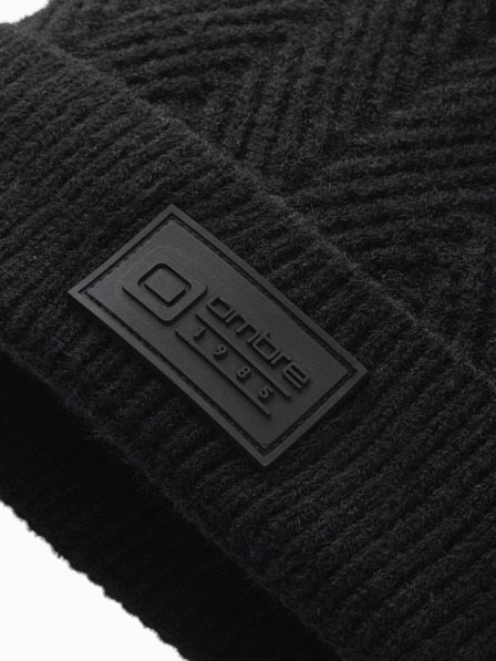Ombre Clothing Pánska pletená čiapka s aplikáciou Ombre Clothing