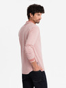 Ombre Clothing Pánske vyšívané polo tričko s dlhým rukávom Ombre Clothing
