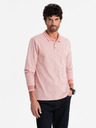 Ombre Clothing Pánske vyšívané polo tričko s dlhým rukávom Ombre Clothing