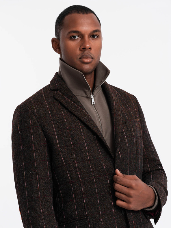 Ombre Clothing Elegantná pánska štruktúrovaná pletená bunda Ombre Clothing