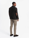 Ombre Clothing Elegantná pánska štruktúrovaná pletená bunda Ombre Clothing