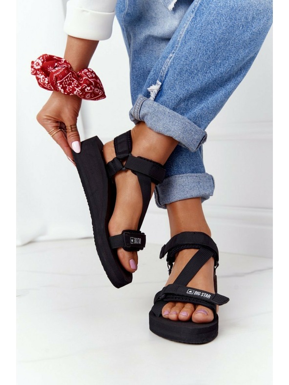 BIG STAR SHOES Dámske športové sandále Big Star čierne